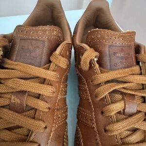 Adidas Men's Tan Leather Sneakers
